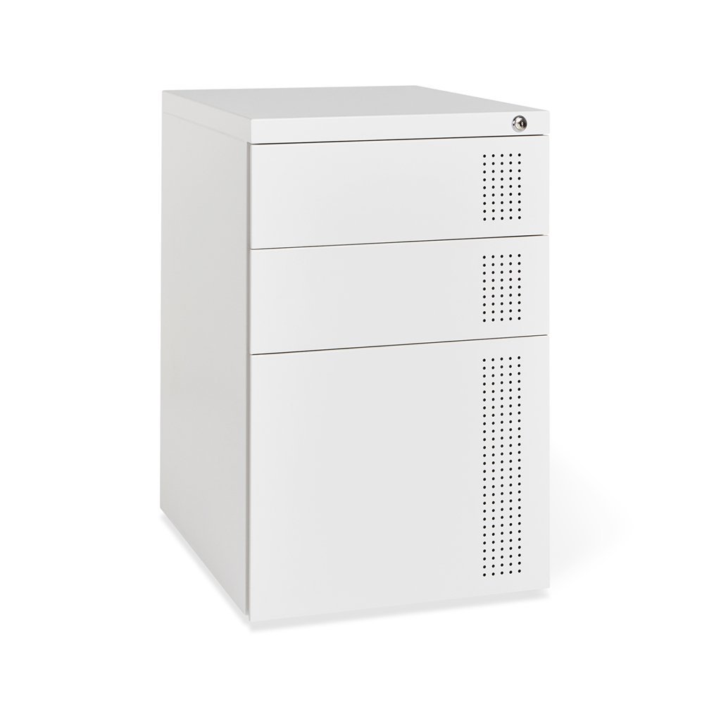 Perf File Cabinet Furniture Gus Modern Office quick-t-banner Storage + Shelves White One Size ECOFPERF-wh