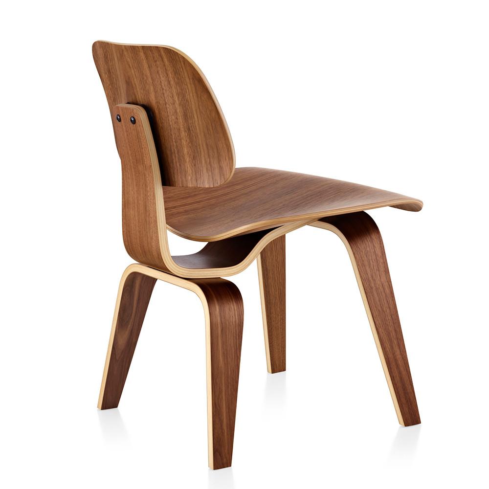 eames® molded plywood dining chair  wood base  lekker home