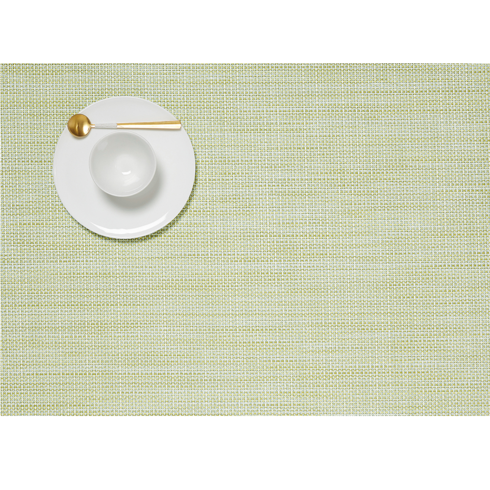 Mini Basketweave Placemat Tabletop Chilewich Placemats + Runners Table Linens Tabletop Matcha Rectangle