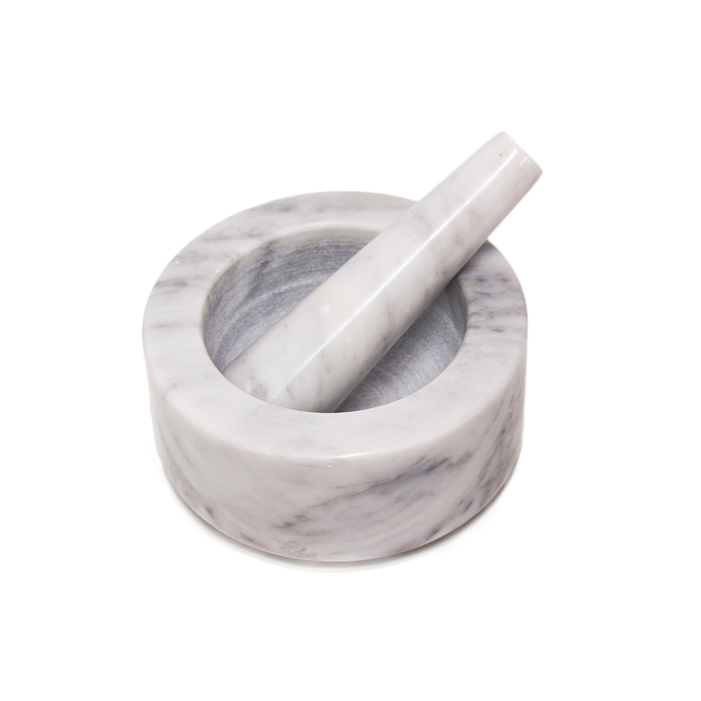 Mortar and Pestles Tabletop Kitchen Tools Magnus Design Tabletop White Marble / Medium White Marble
