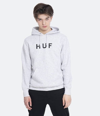 HUF Essentials OG Logo Brown Hoodie