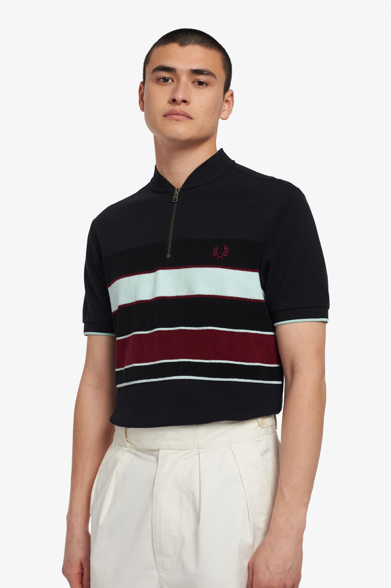 zip neck polo shirt mens