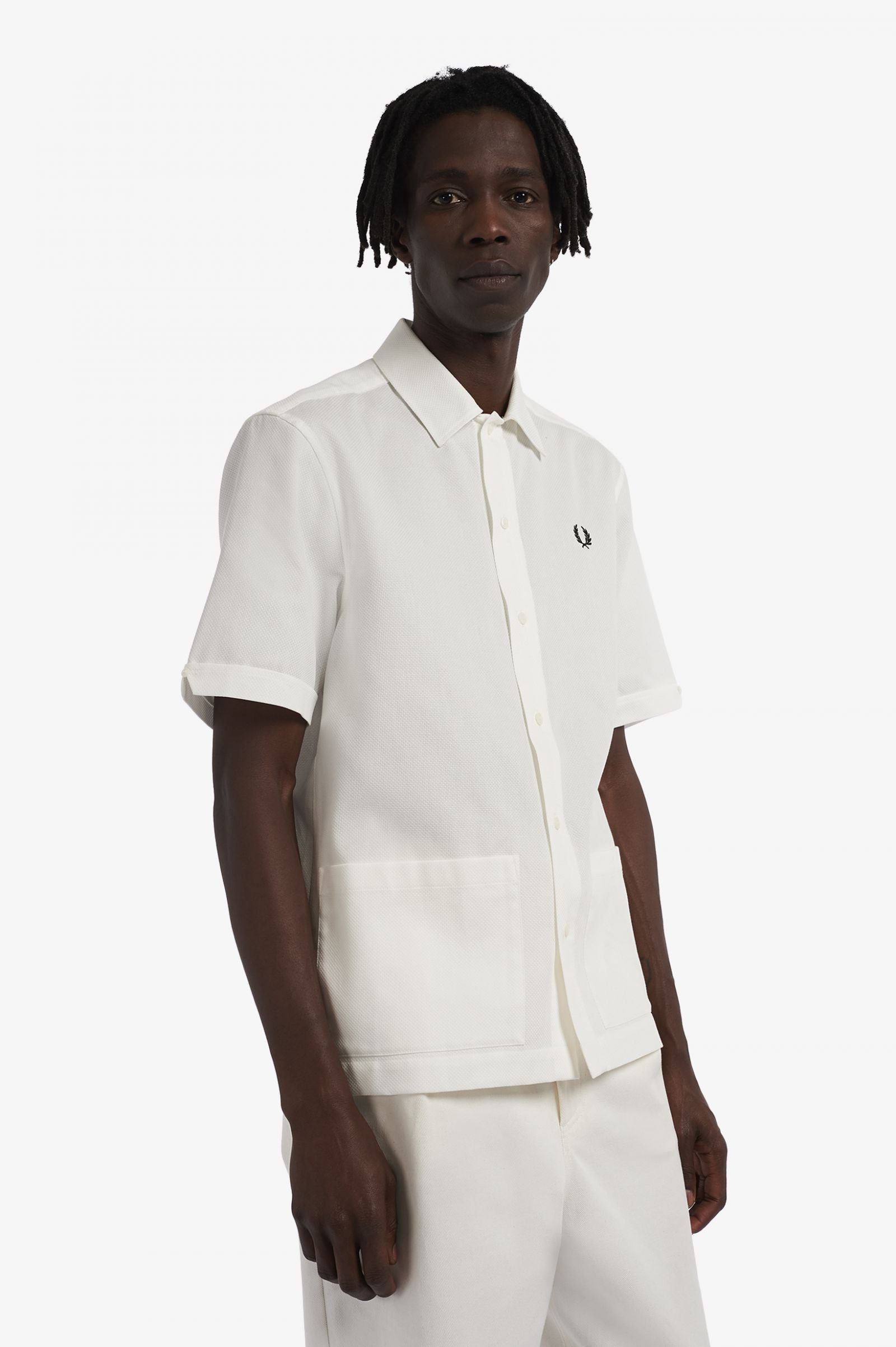 FRED PERRY WOVEN PIQUE SHIRT – 707