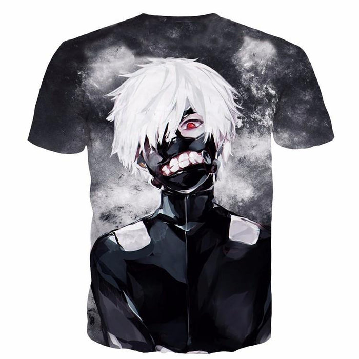 Tokyo Ghoul Angry Ken Kaneki Mask Black White Classic 3d T Shirt