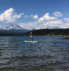 Paddle boarding on Elk Lake