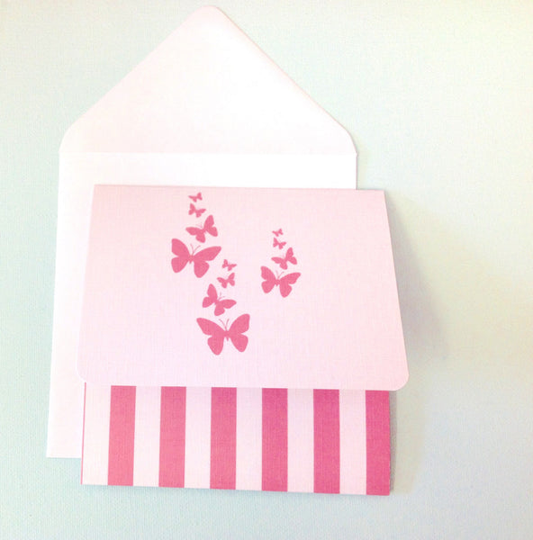 Showcasing our All-in-One Pink Butterflies In Flight Wedding Invitatio ...