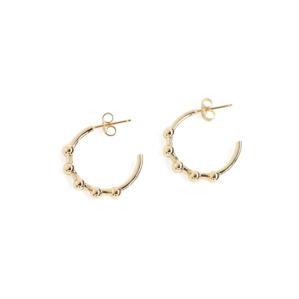 The Quinque Hoop Earrings in Yellow Gold