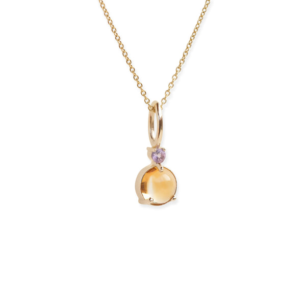 The Portal Pendant with Citrine in Yellow Gold