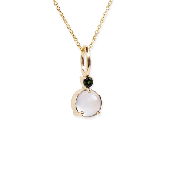 The Portal Pendant with Chalcedony in Yellow Gold