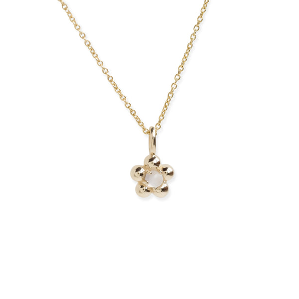 The Quinque Charm Pendant with Chalcedony in Yellow Gold
