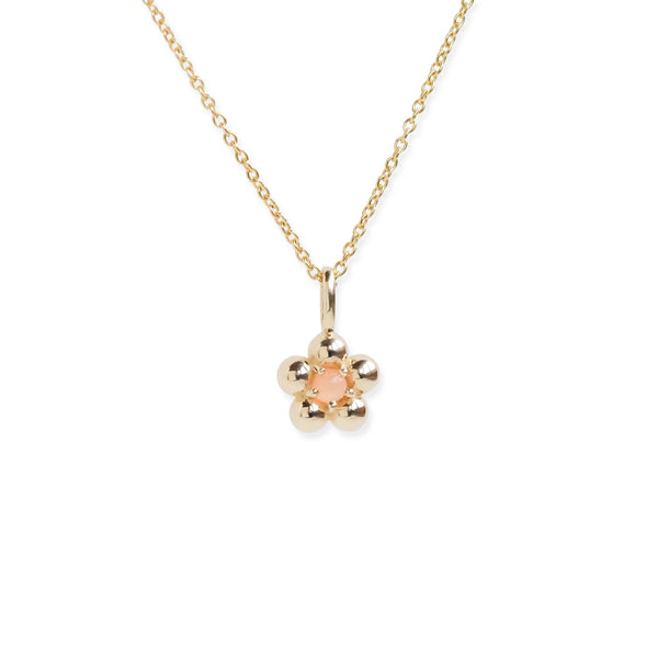 The Quinque Charm Pendant with Moonstone in Yellow Gold