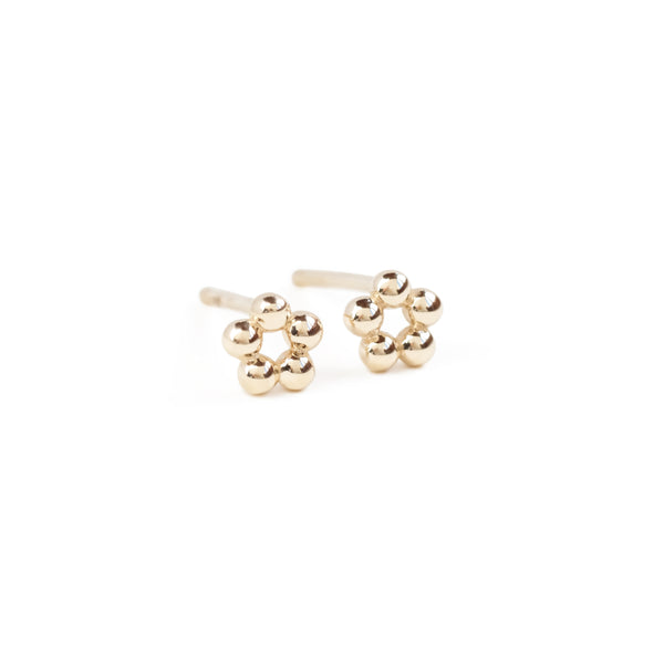 The Quinque Stud Earrings in Yellow Gold