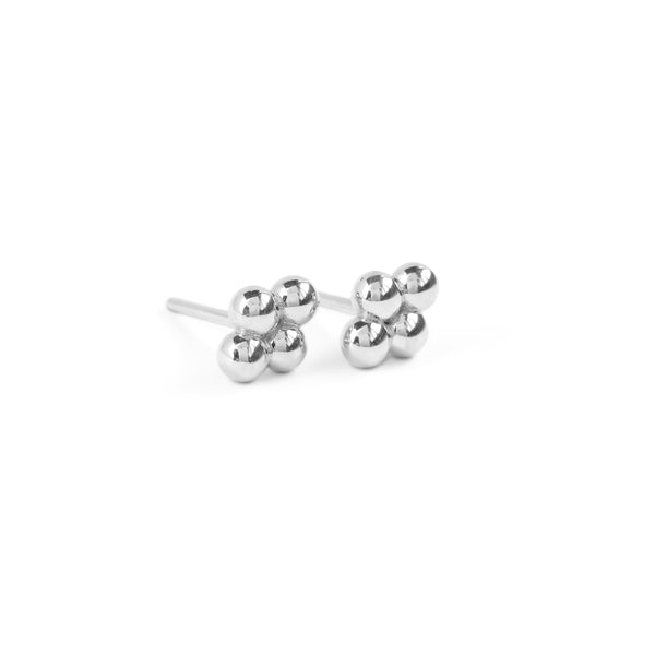 The Quattuor Stud Earrings in Silver