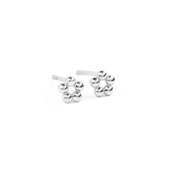 The Quinque Stud Earrings in Silver