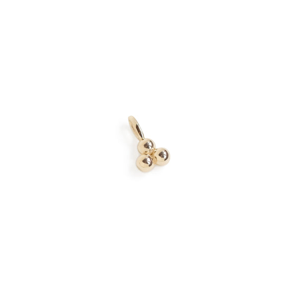 The Tres Pendant Charm in Yellow Gold