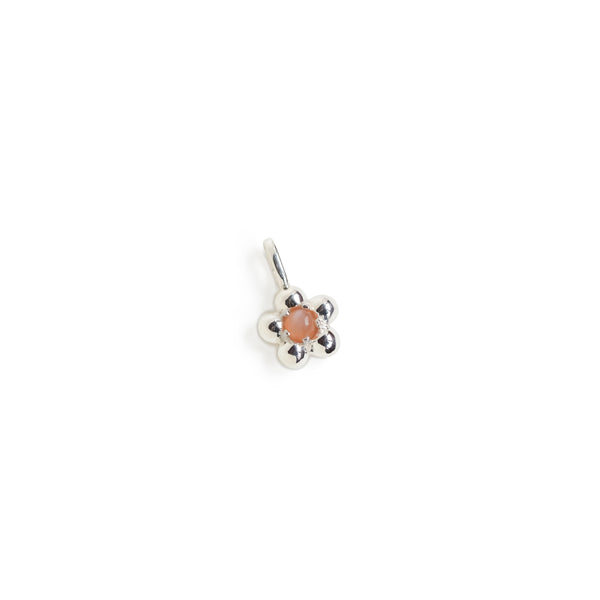 The Quinque Pendant Charm with Moonstone in Silver