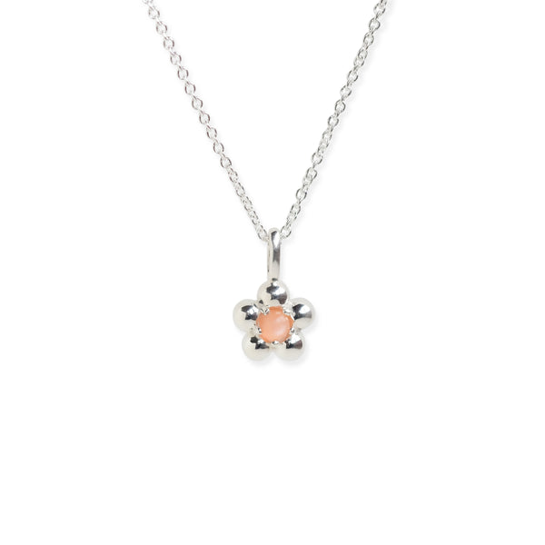 The Quinque Charm Pendant with Moonstone in Silver