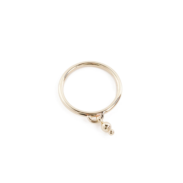 The Duo Charm Ring in Yellow Gold