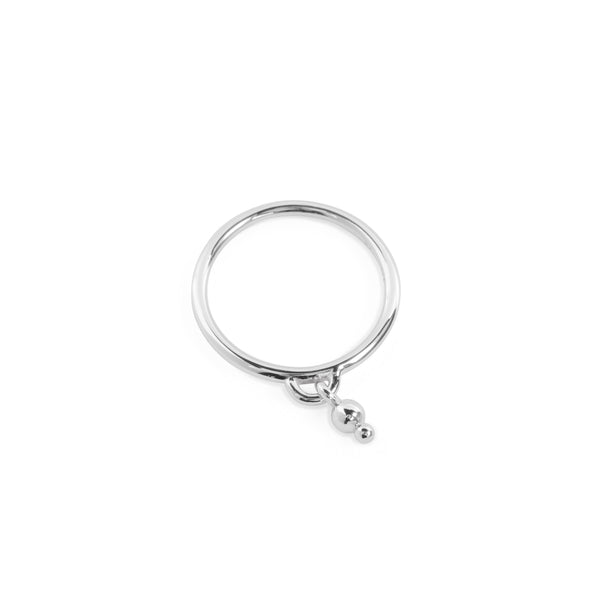 The Duo Charm Ring in Silver