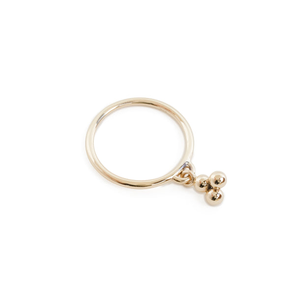 The Tres Charm Ring in Yellow Gold