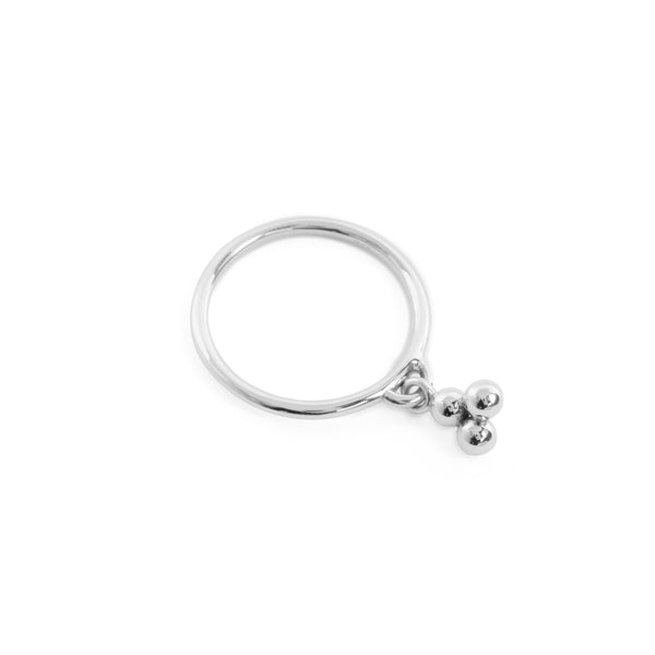 The Tres Charm Ring in Silver