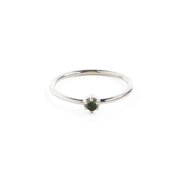 The Portal Ring with Jade in Silver