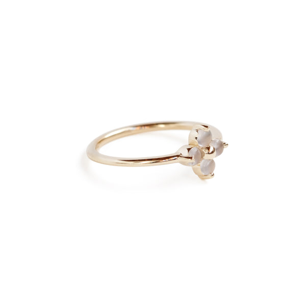 The Nexus Ring with Chalcedony in Yellow Gold