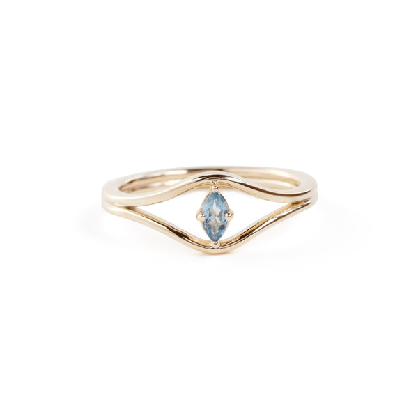 The Visionary Ring with Topaz in Yellow Gold