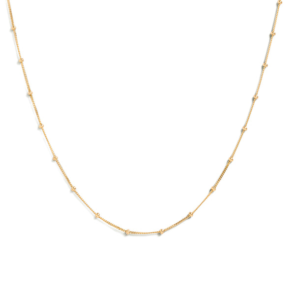 The Delicate Bead Chain in Yellow Gold