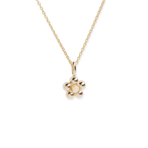 The Quinque Charm Pendant with Citrine in Yellow Gold