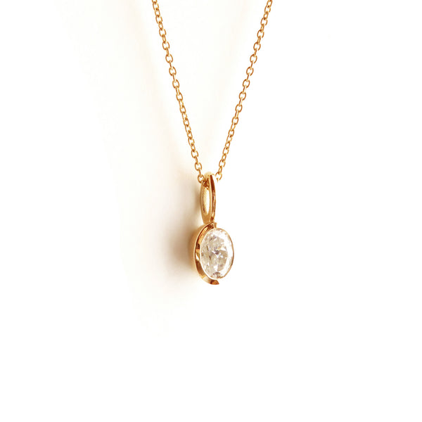 The Arizona Pendant - Bezel Set in Rose Gold