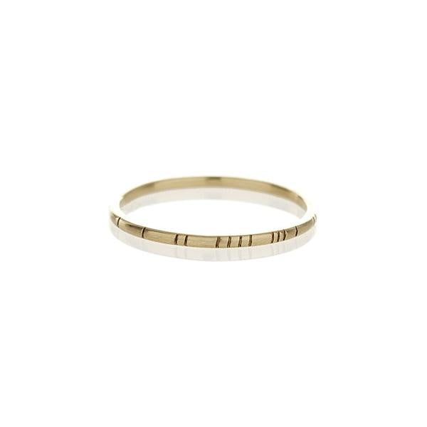 Striped Ring in Brass