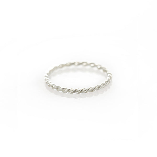 Rope Ring in Silver