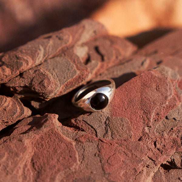 The Iris Ring in Silver with Brecciated Jasper
