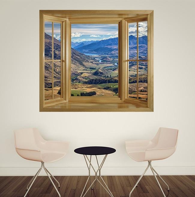 Instant Window Wall Murals Mountain Landscape Self Adhesive Wallpaper Art Fever