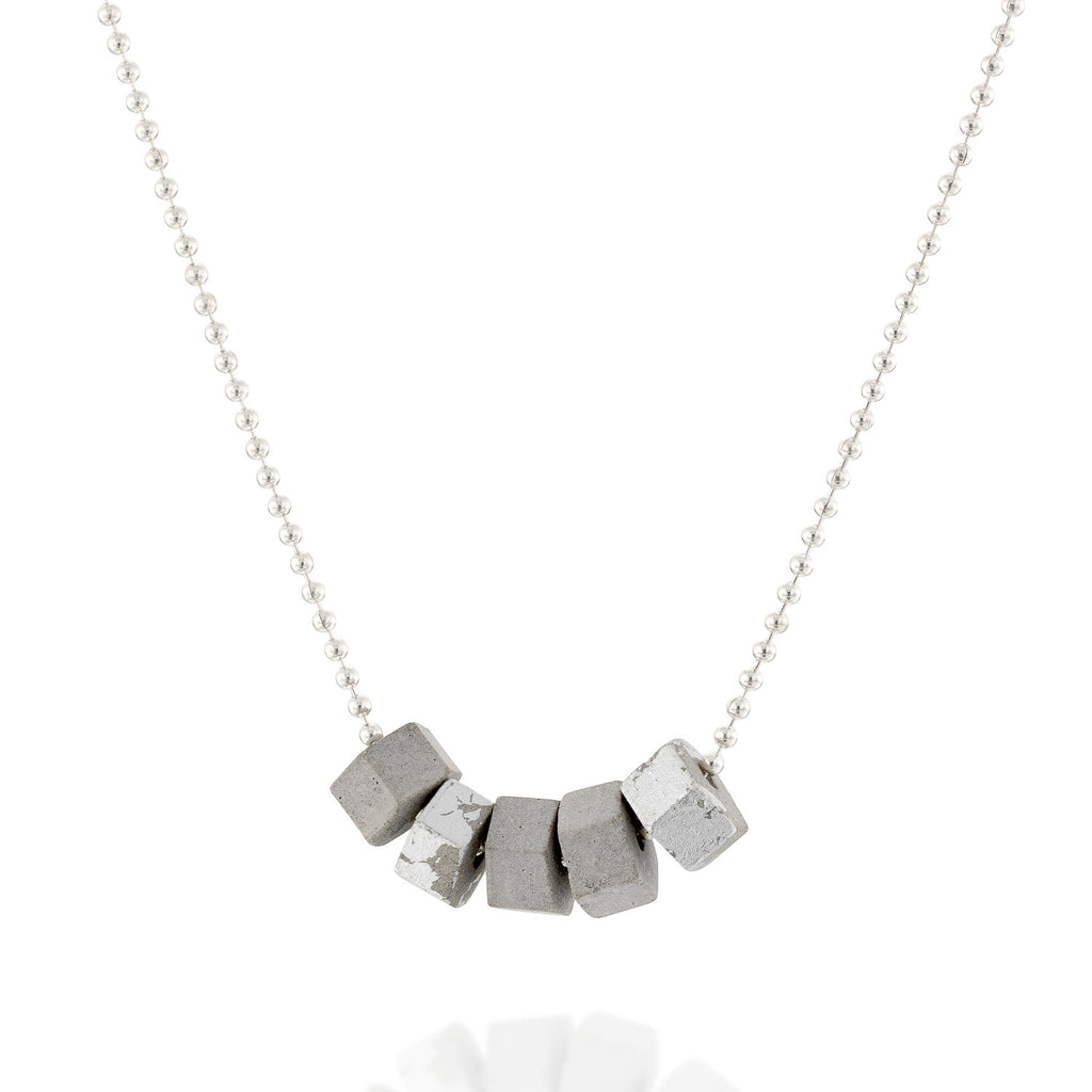 Silver Beads Necklace - Silver Chain 