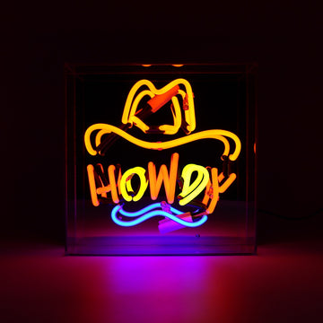 Daisy' Mini Glass Neon Sign Orange