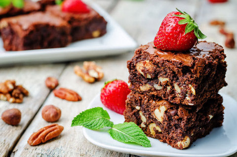 Brownie med økologiske pekannødder