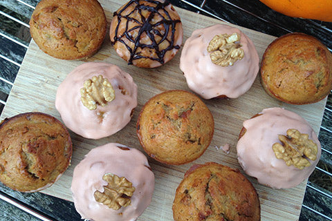 Græskarmuffins med økologiske valnødder