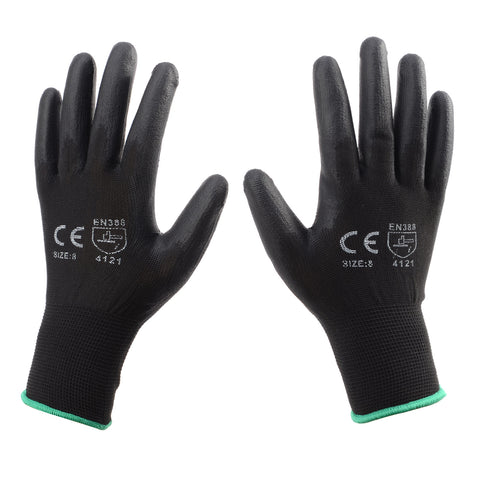 black pu gloves