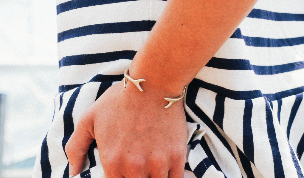 coral reef cuff bracelet in brass