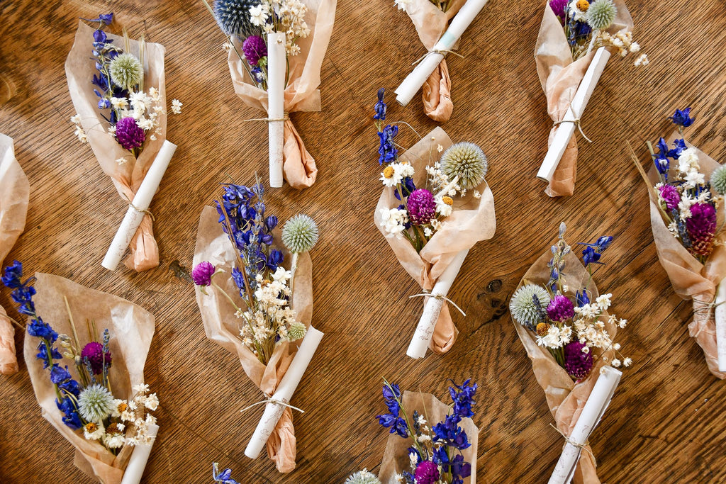 petite bouquet of dried flowers