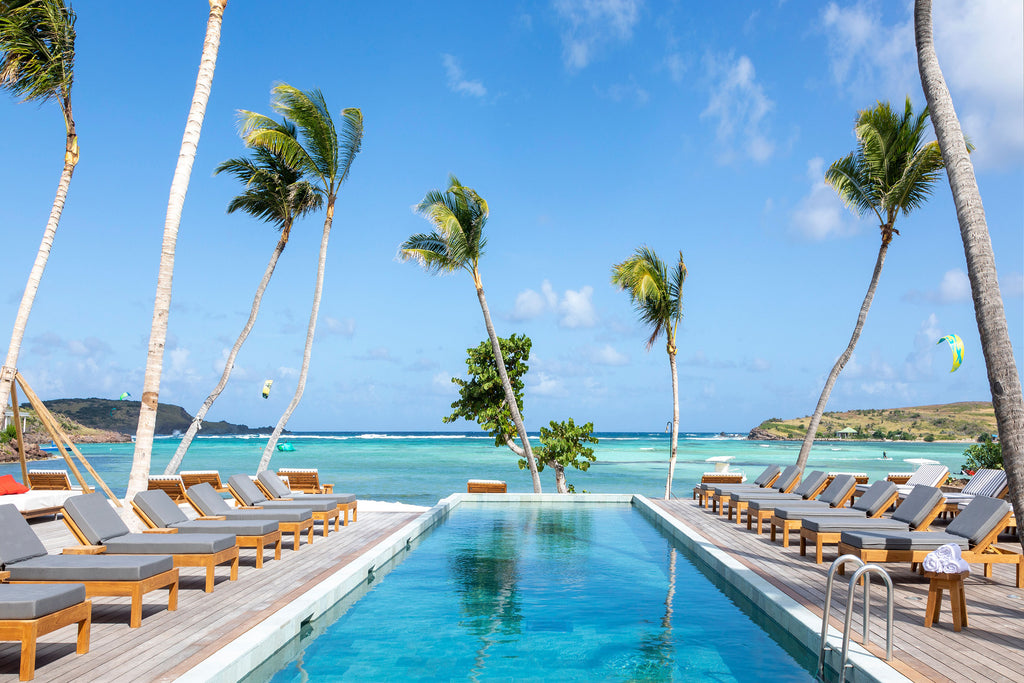 The pool at the newly rebuilt Le Sereno Saint- Barthélemy on St. Barts