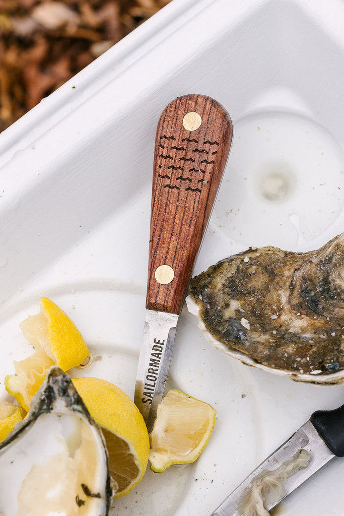 sailormade oyster shucker knife with wooden handle