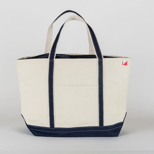 ShoreBags Large Canvas Boat Tote ,Navy