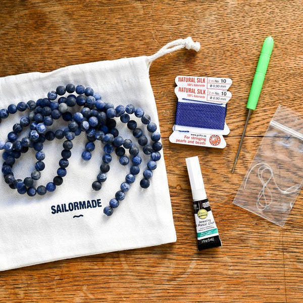 Whatknot Beaded Necklace + Bracelet Kit in Howlite – Sailormadeusa