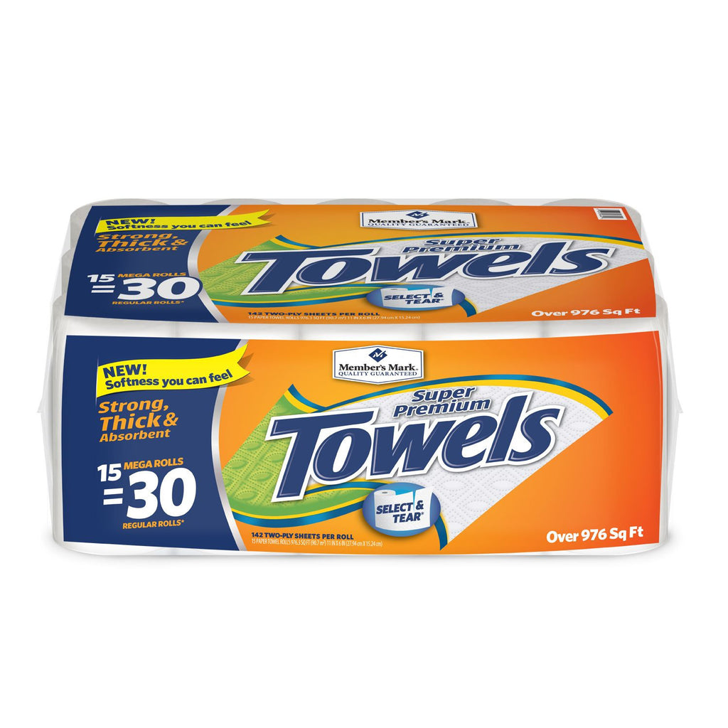 Member's Mark Super Premium, 2-Ply Paper Towels (15 Rolls) – RokBuy