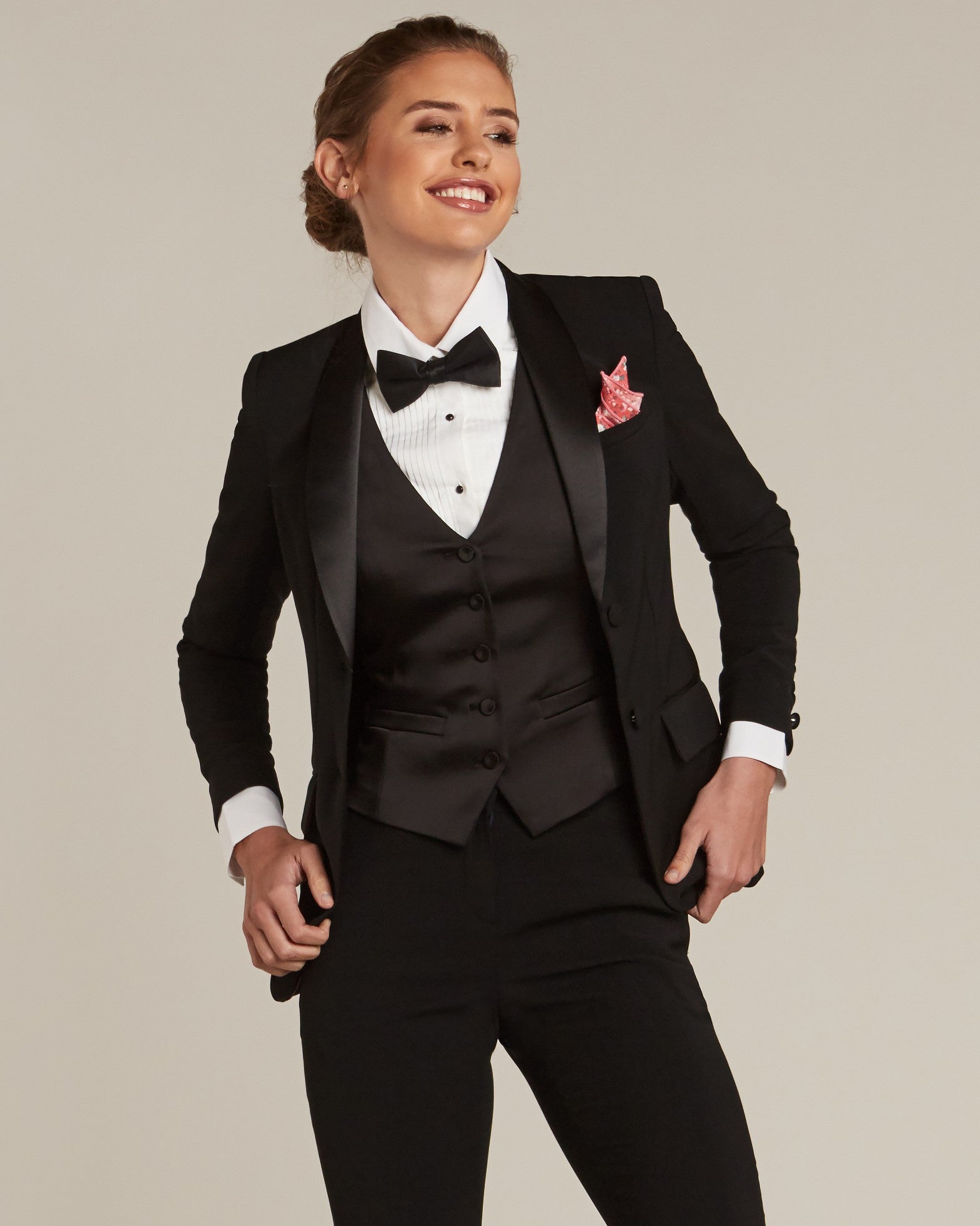 Women's Black Tuxedo Vest  Shop Tuxedo For Prom Girl Online