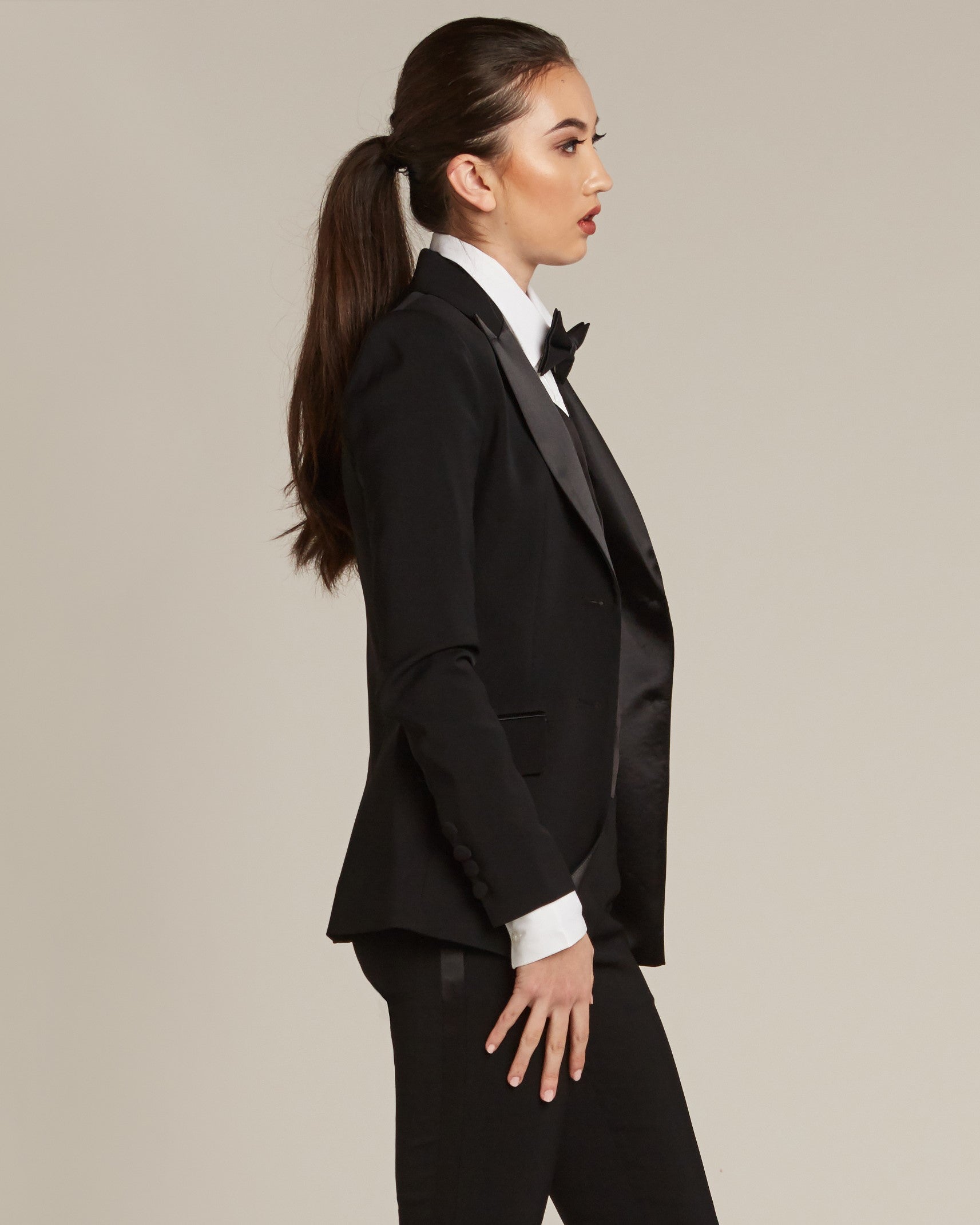 Women’s Black Peak Tuxedo Jacket – Little Black Tux