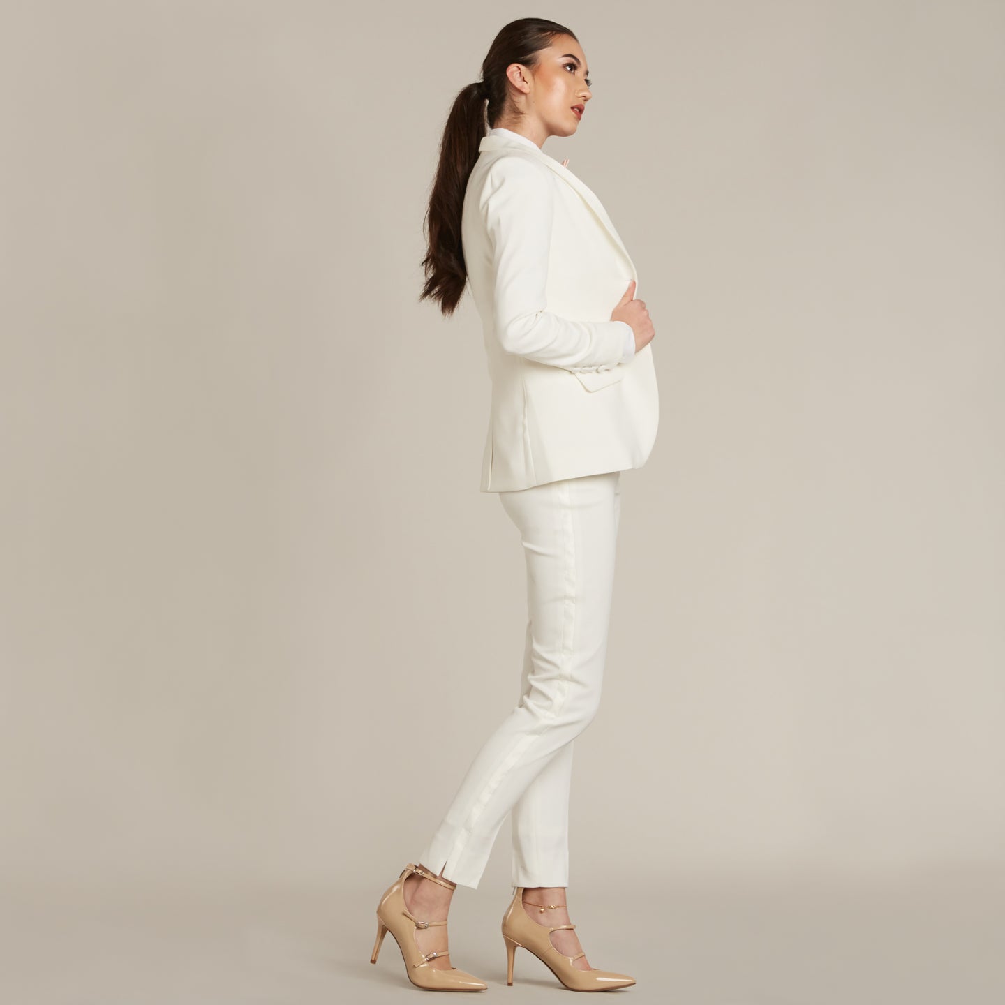 White Shawl Collar Jacket for Women – Little Black Tux